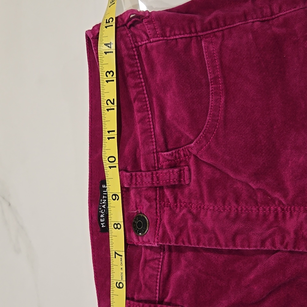 J. Crew Mercantile velvety skinny jeans fuchsia 27